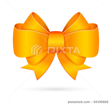 Yellow decorative bow emblem Yellow decorative bow emblem 94399808