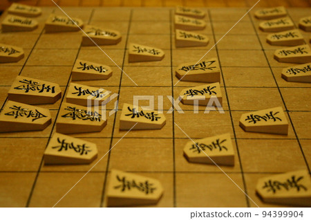 Shogi pieces during a game Shogi pieces during a game 94399904