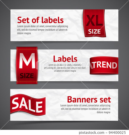 Clothing labels banners 94400025