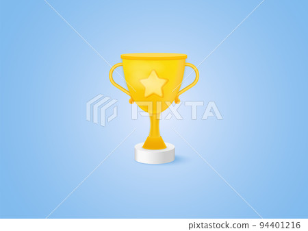 Winner cup icon 3d minimal with golden cup, 3d Award ceremony winners on podium background. Award ceremony concept with cartoon style. Winner cup icon 3d minimal with golden cup, 3d Award ceremony winners on podium background. Award ceremony concept with cartoon style. 94401216