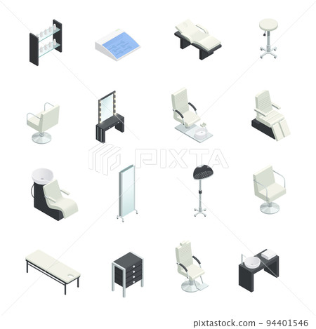 Beauty Salon Elements Set 94401546