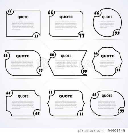 Timeless wisdom quotes outlined icons set Timeless wisdom quotes outlined icons set 94401549