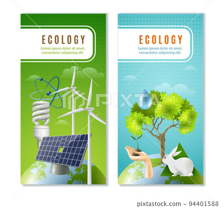 Ecology Green Energy 2 Vertical Banners 94401588