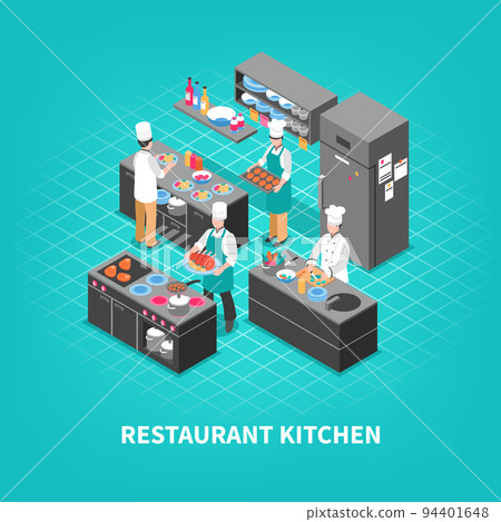 Food Court Kitchen Composition 94401648