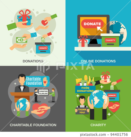Charity Concept Icons Set Charity Concept Icons Set 94401756