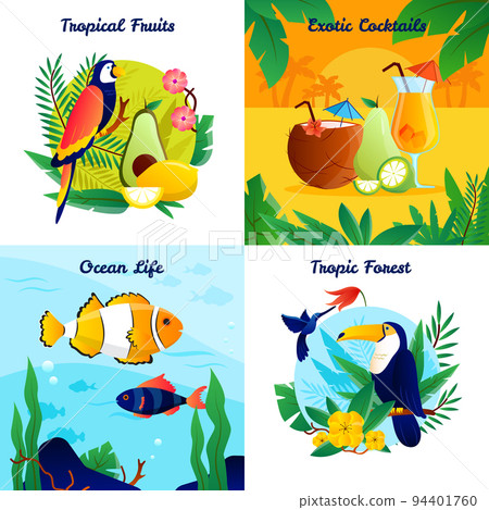 Tropical Design Concept Set Tropical Design Concept Set 94401760