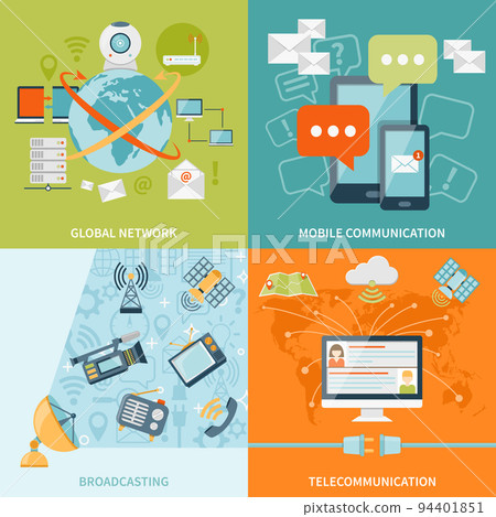 Telecommunication 2x2 Design Concept Telecommunication 2x2 Design Concept 94401851