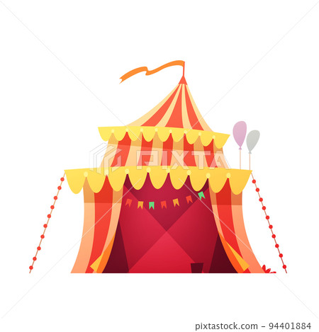 Traveling Circus Tent Retro Cartoon Icon 94401884