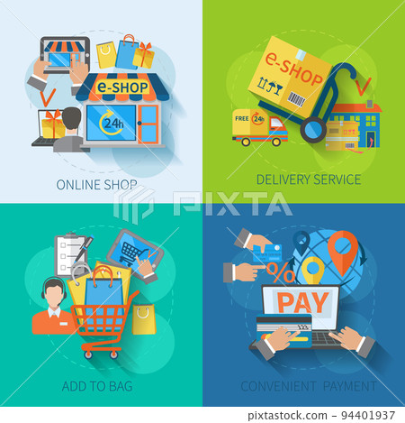 Shopping E-commerce Flat Shopping E-commerce Flat 94401937