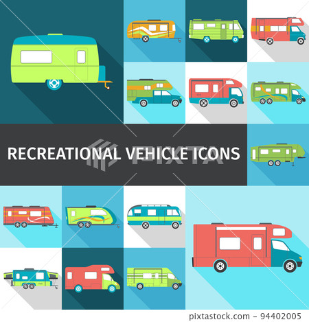 Recreational Vehicle Flat Icons Recreational Vehicle Flat Icons 94402005