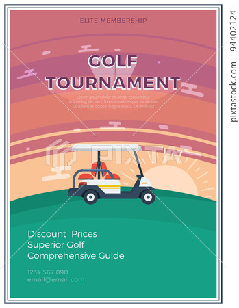 Golf Tournament Flat Poster Golf Tournament Flat Poster 94402124