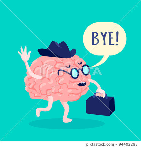 Brain In Hat Illustration 94402285