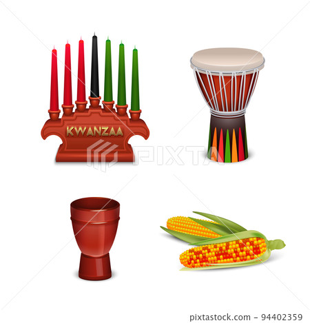 Kwanzaa Holiday 4 Colorful Symbols Collection Kwanzaa Holiday 4 Colorful Symbols Collection 94402359
