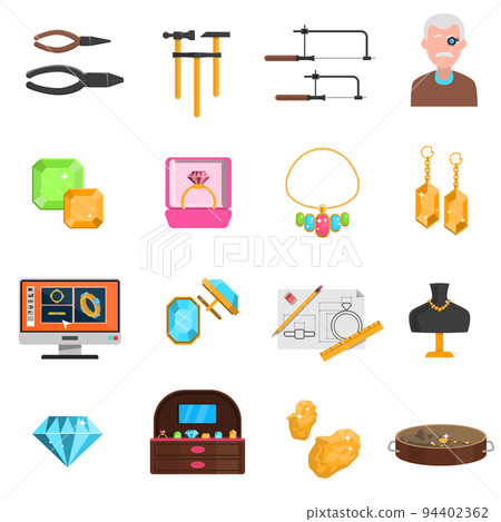 Jeweller Icons Set 94402362