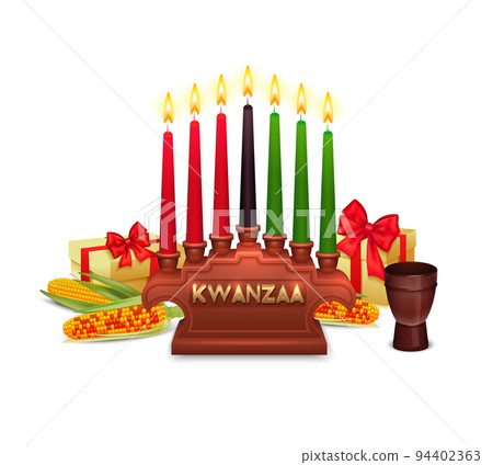 Kwanzaa Holiday Celebration Symbols Composition Poster 94402363