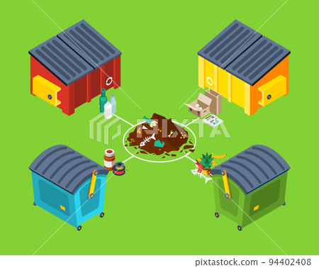 Waste Management Isometric Poster Waste Management Isometric Poster 94402408