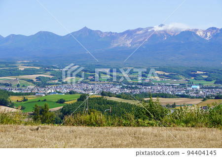 View of Kamifurano Town from Senbo Pass Parking Park 94404145
