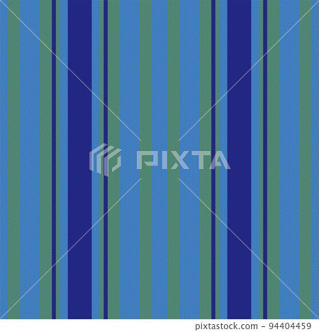Vertical lines stripe pattern in blue. Vector stripes background fabric texture. Geometric striped line seamless abstract design. 94404459