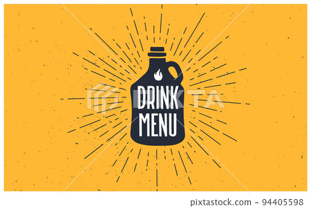 Drink Menu. Old school poster Drink Menu. Old school poster 94405598