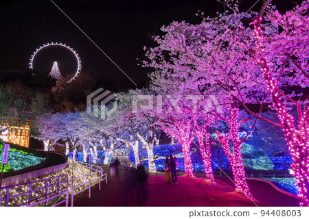Cherry blossoms at Lake Saga resort Pleasure Forest 94408003