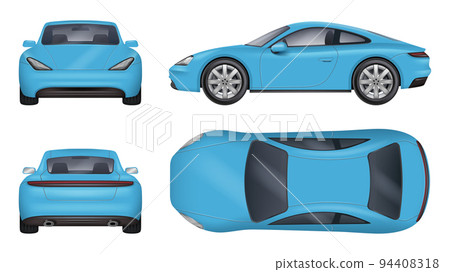 Sport cars. Realistic template of fast sport vehicles decent vector illustrations set isolated 94408318