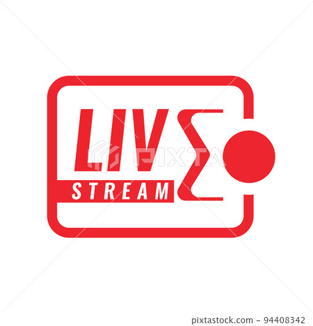Live stream icon or symbol for broadcasting design Live stream icon or symbol for broadcasting design 94408342