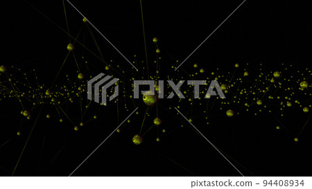 Abstract polygonal space low poly dark background with connecting dots and lines. Connection structure. 3d rendering 94408934