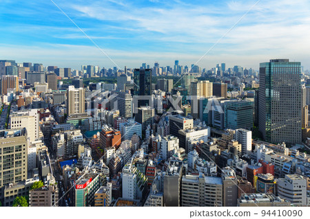 從東京巨蛋酒店俯瞰丸之內和虎之門方向的摩天大樓區 94410090