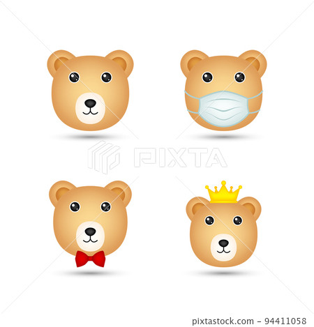Bear head on white background 94411058