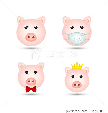 Pig head on white background 94411059