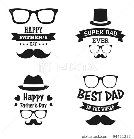 Happy Father's Day design on white background 94411252