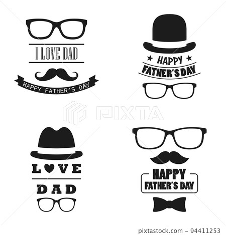 Happy Father's Day design on white background 94411253