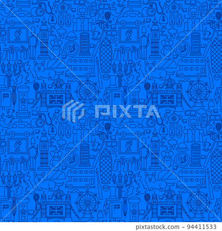United Kingdom Line Seamless Pattern United Kingdom Line Seamless Pattern 94411533