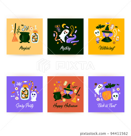 Halloween Sketch Postcards Halloween Sketch Postcards 94411562