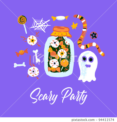 Scary Party Sketch Postcard Scary Party Sketch Postcard 94411574