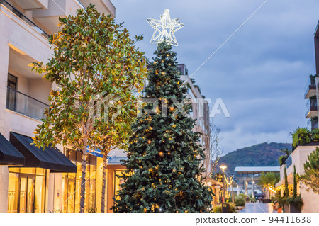 Christmas in the port. Montenegro, Porto Montenegro Christmas in the port. Montenegro, Porto Montenegro 94411638