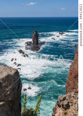 Kamui Cape and Kamui Rock with a superb view jutting out into the ocean of Shakotan blue 94413021