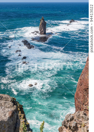 Kamui Cape and Kamui Rock with a superb view jutting out into the ocean of Shakotan blue 94413022