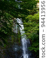 Minoh Waterfall surrounded by trees and flowing magnificently 94413956
