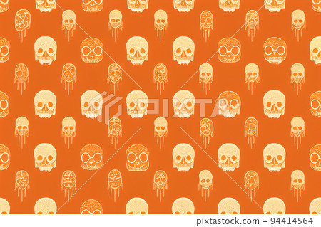 Halloween creepy scary patterns. Patterns with bones, pumpkins, skulls, Halloween creepy scary patterns. Patterns with bones, pumpkins, skulls, 94414564
