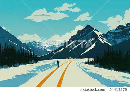 Road from Banff to Columbia Icefield, Banff National Park, Road from Banff to Columbia Icefield, Banff National Park, 94415276