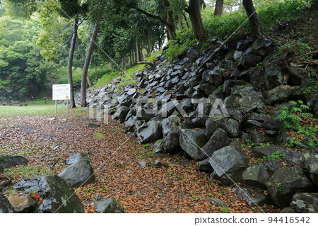 Ishigakiyama Ichiya Castle Ruins in the Rain, Stone Wall Ruins of Nishikuruwa [Odawara City, Kanagawa Prefecture] 94416542