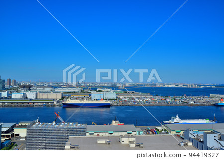 Telecom Center View of Tokyo Container Port from Observation Deck Telecom Center View of Tokyo Container Port from Observation Deck 94419327