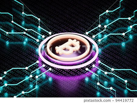 Bitcoin on circuit baord 94419772