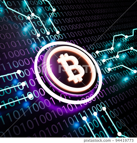 Bitcoin on circuit baord 94419773