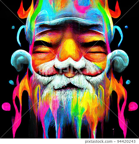 Abstract Wonderful Santa Claus. A colorful and vivid image of a Santa Claus. The concept of magic and miracles. Perfect for phone wallpaper or for posters. Abstract Wonderful Santa Claus. A colorful and vivid image of a Santa Claus. The concept of magic and miracles. Perfect for phone wallpaper or for posters. 94420243