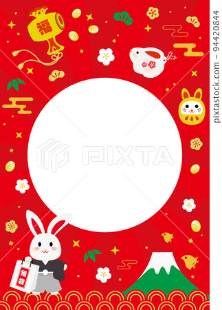 Year of the Rabbit New Year's card template photo frame Year of the Rabbit New Year's card template photo frame 94420844