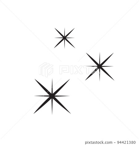 set of simple stars sparkle icon vector illustration 94421380