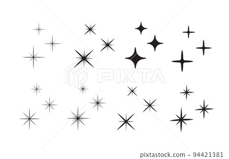 set of simple stars sparkle icon vector illustration 94421381