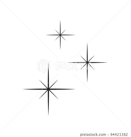 set of simple stars sparkle icon vector illustration 94421382